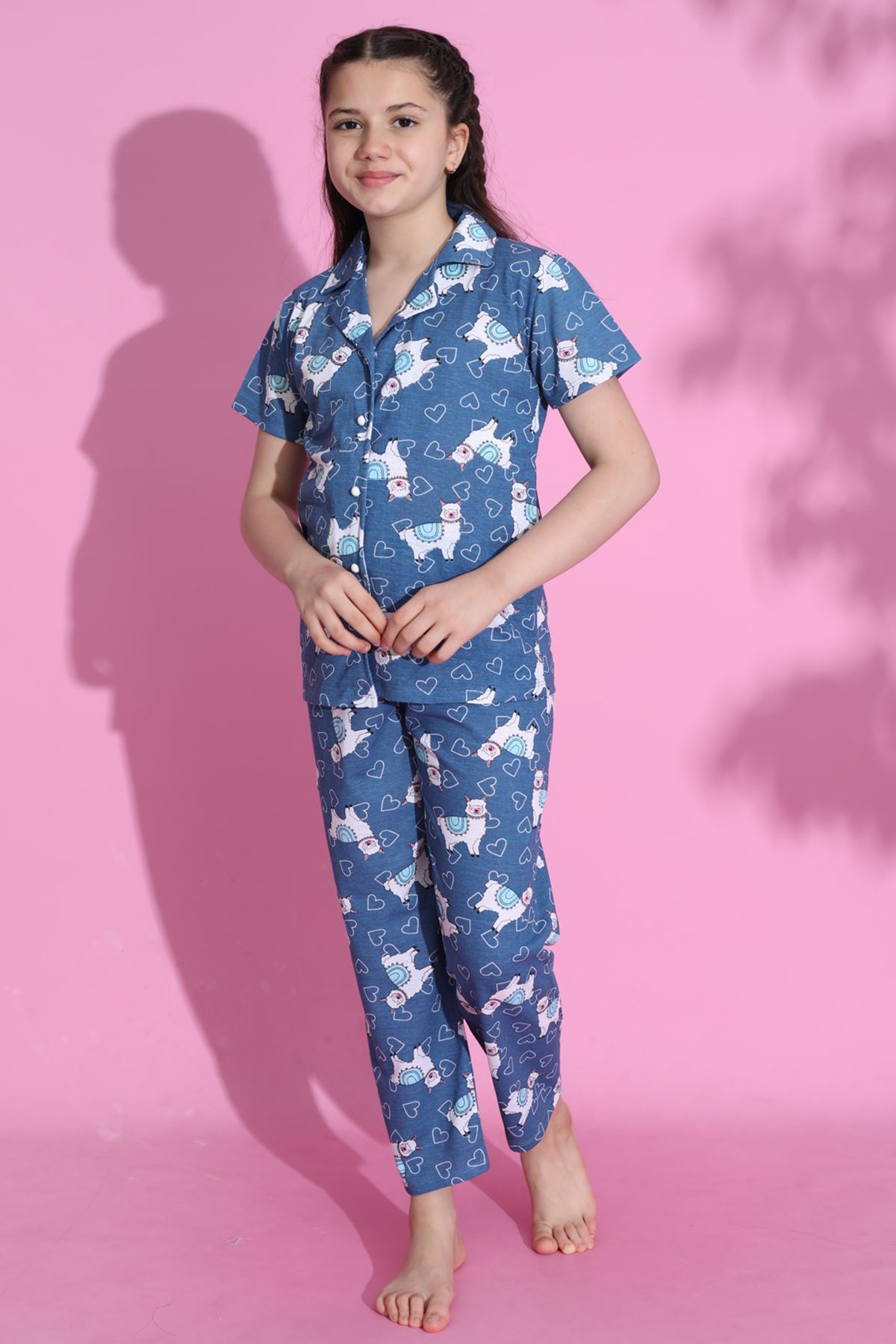 4-13 Age Children's Pajama Set Dark Blue - 403.1287.