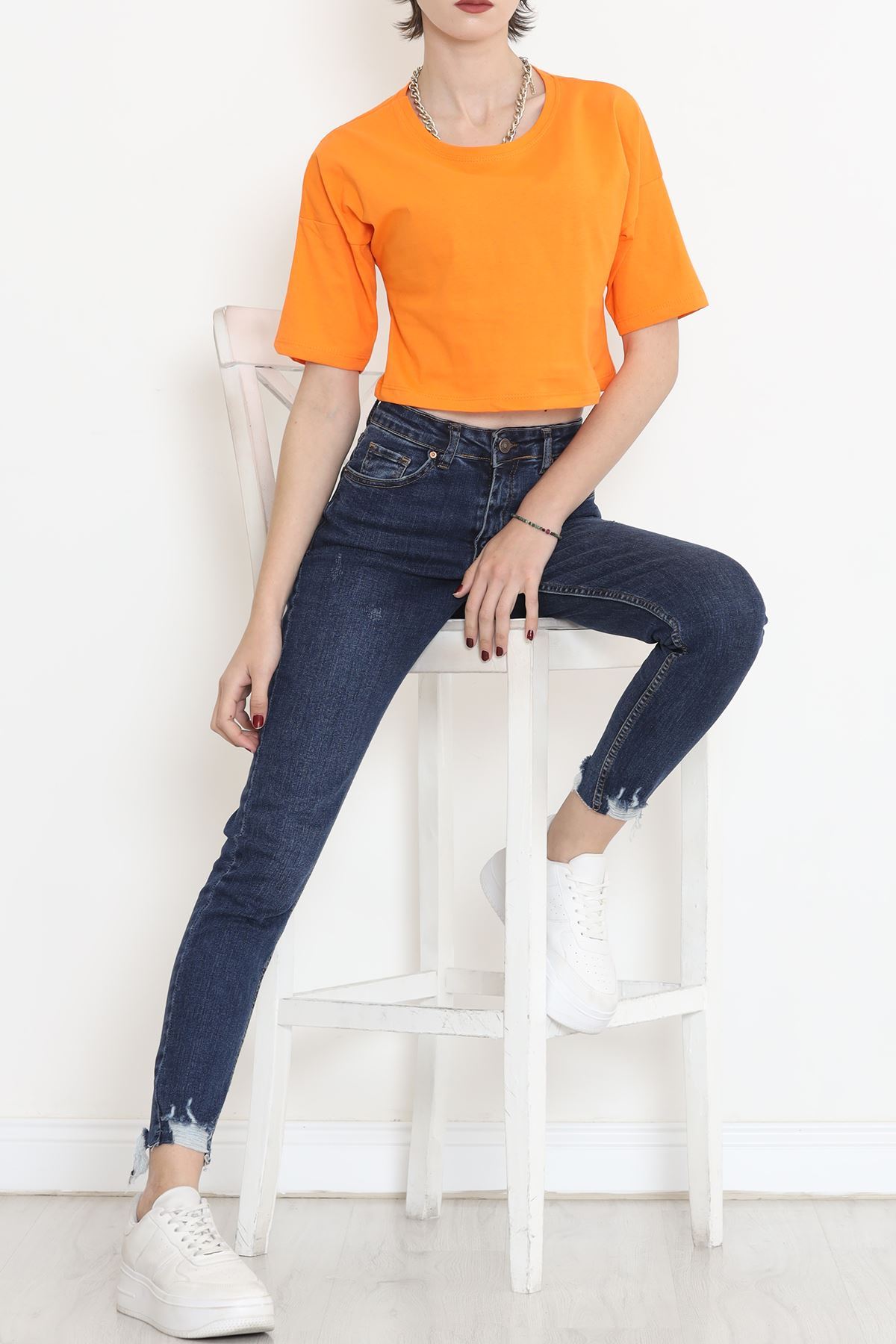 Single Jersey Crop T-shirt Orange - 1111.1567.