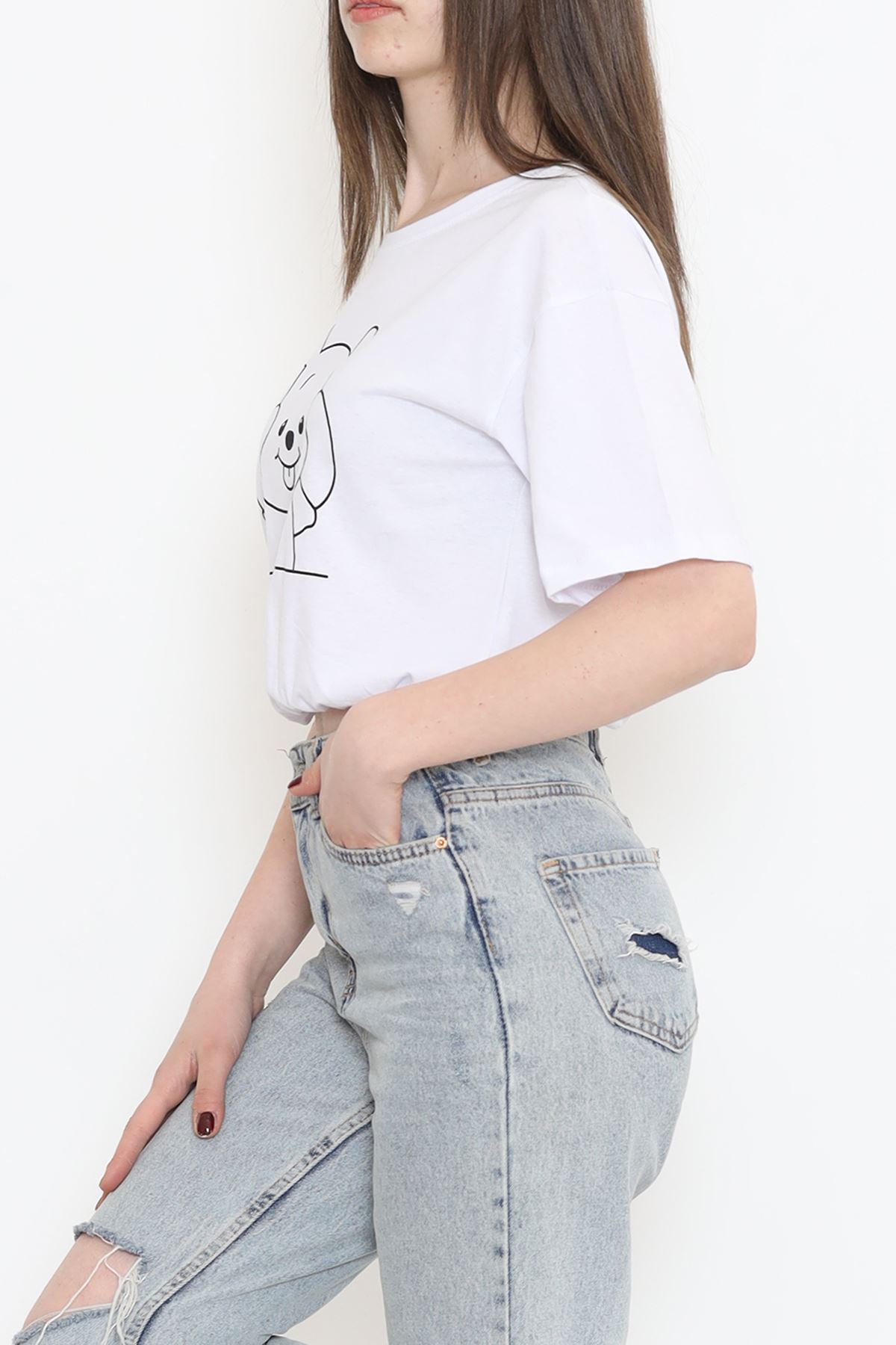 T-shirt with elastic waist White - 16541.1567.