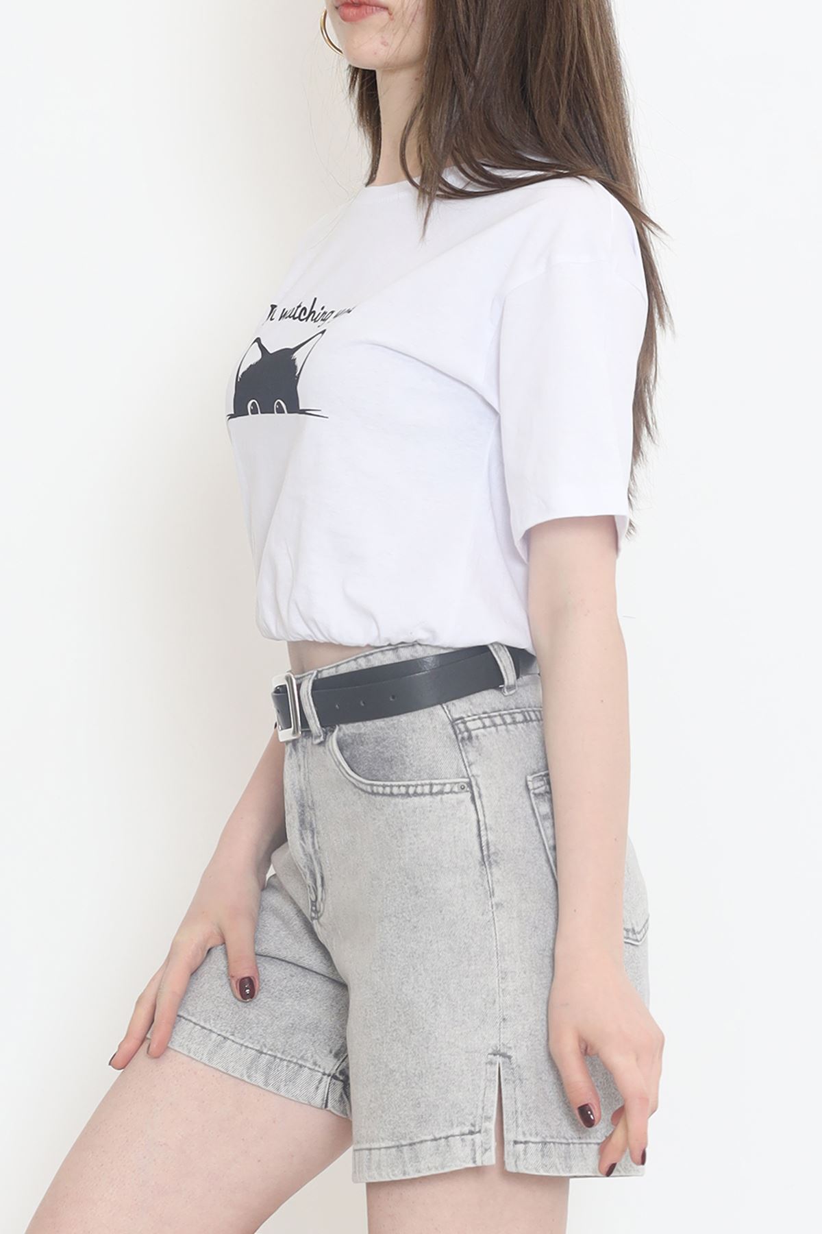 T-shirt with elastic waist White - 16542.1567.