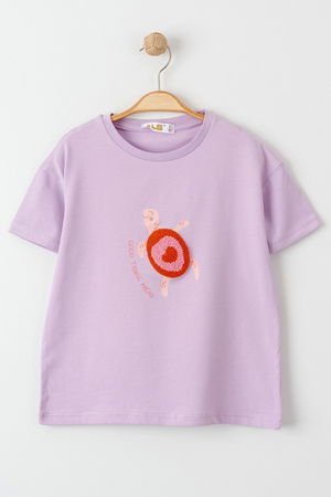 3-7 Years Printed Kids T-Shirt Lilac - 624645.1576.