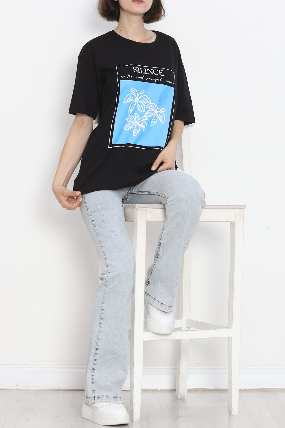 Printed Crew Neck T-shirt Black - 16520.1567.