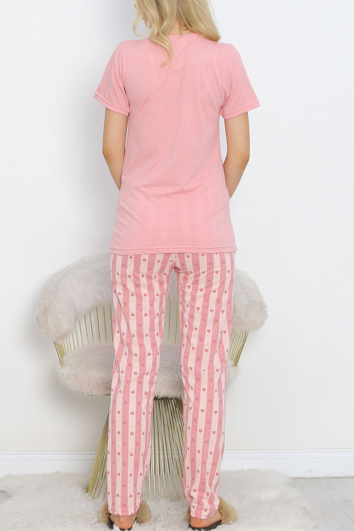 Patterned Pajama Set Pink - 18735.1567.