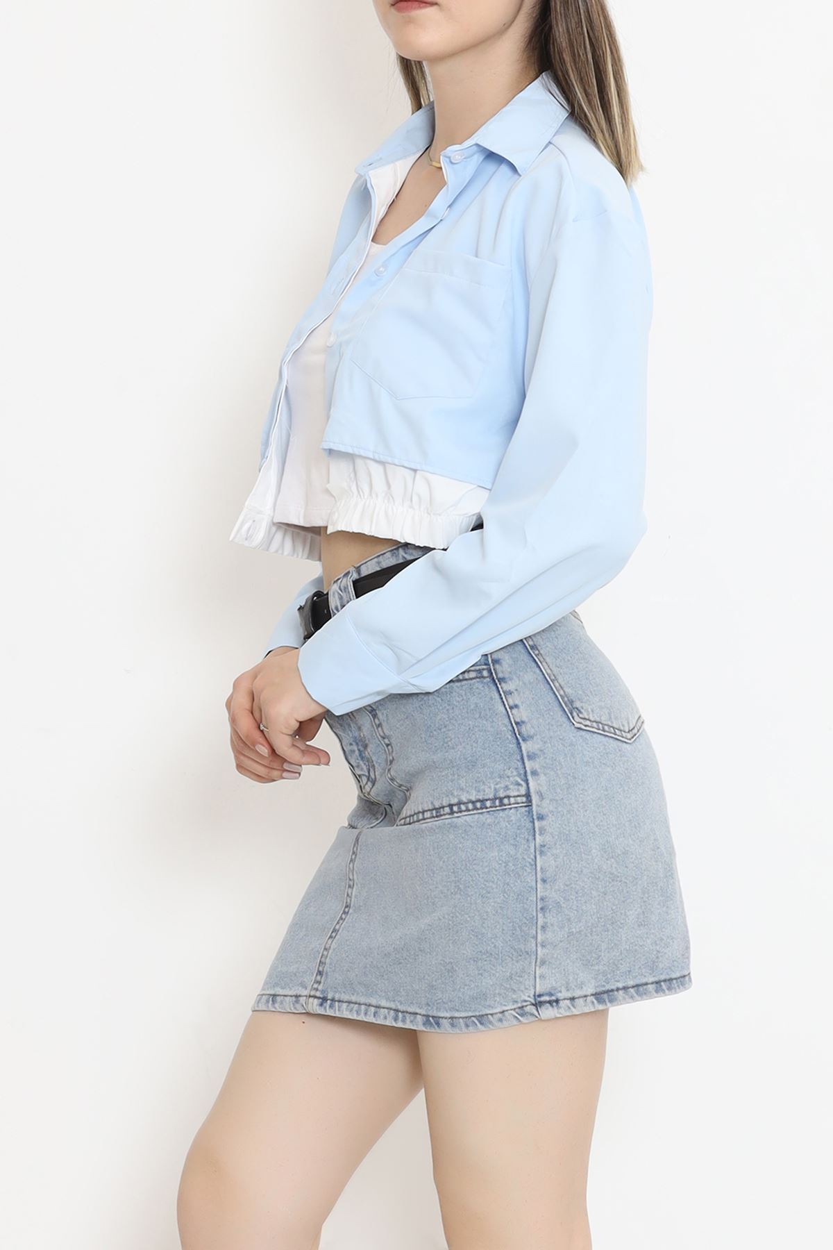 Crop Shirt with Pocket Bebemavi - 18584.1247.