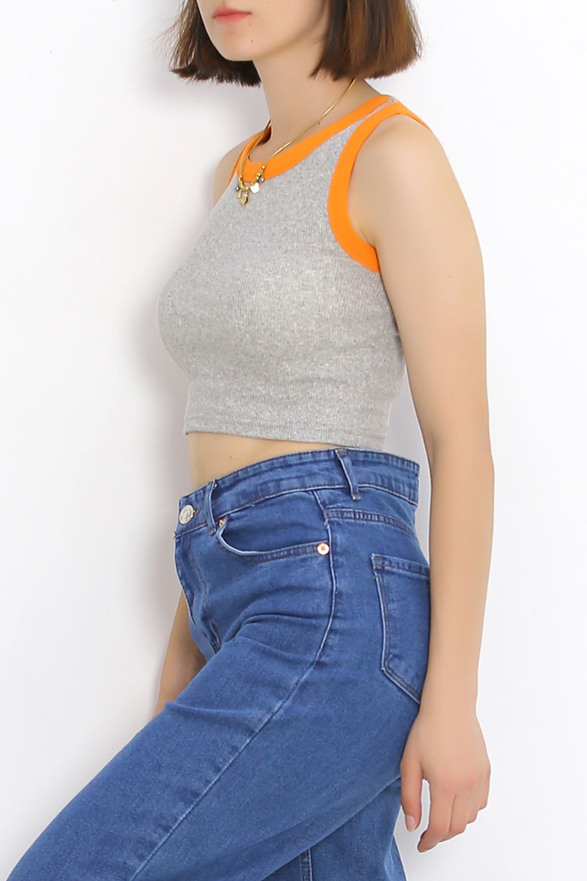 Crew Neck Tank Top Grioranj - 18600.1723.