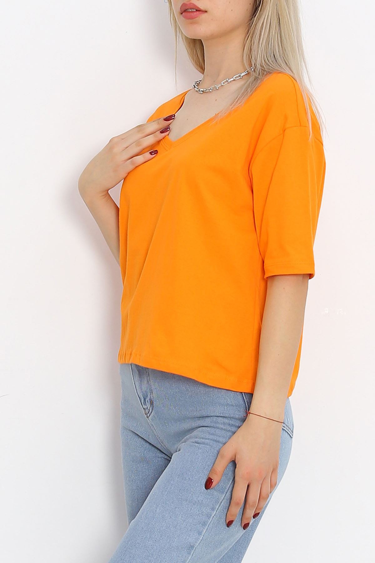 V-neck T-shirt Orange - 18912.1567.