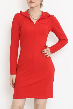 Polo Collar Dress Red - 12541.631.