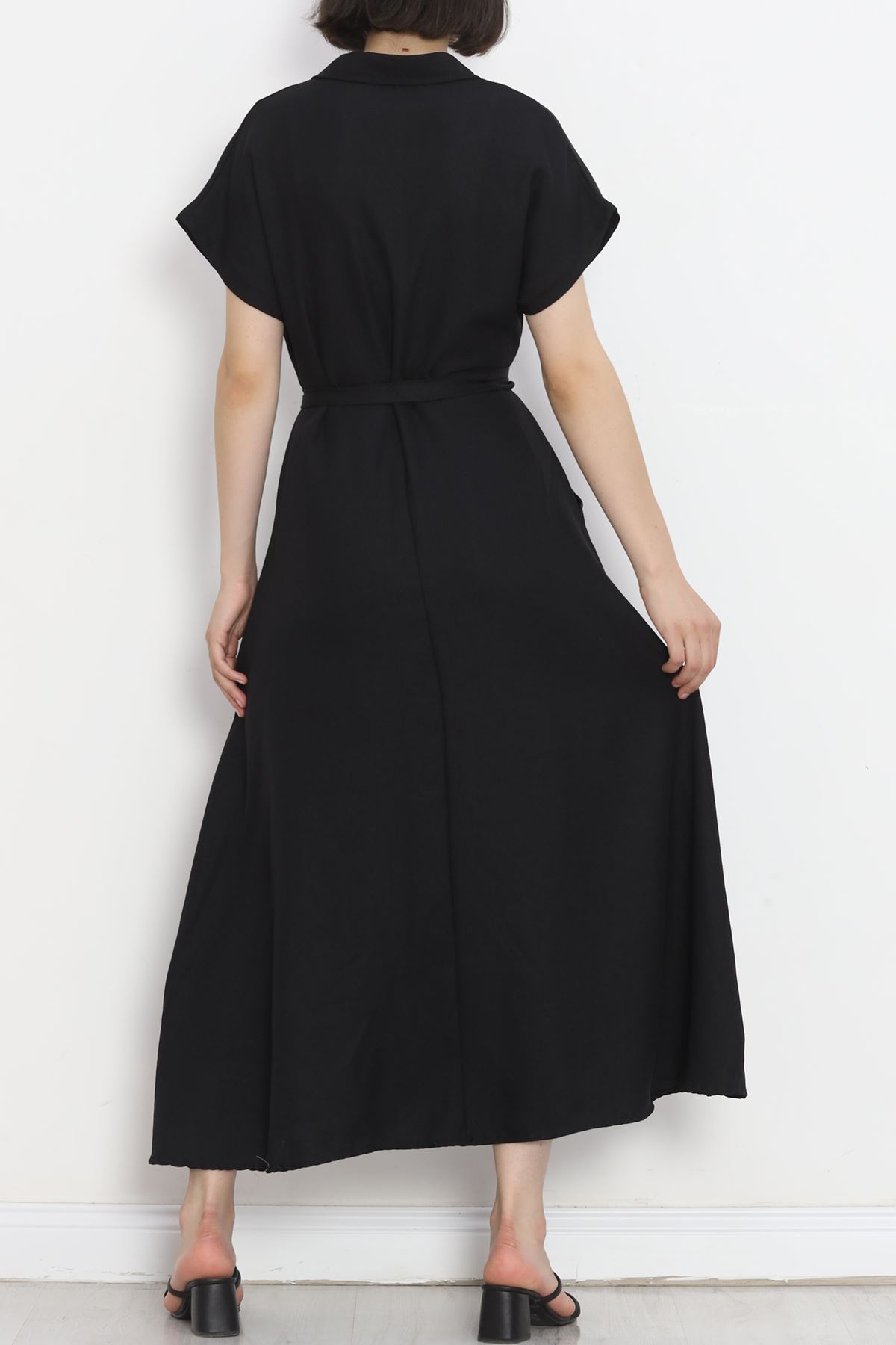 Pocket Detail Belted Dress Black - 18674.1778.