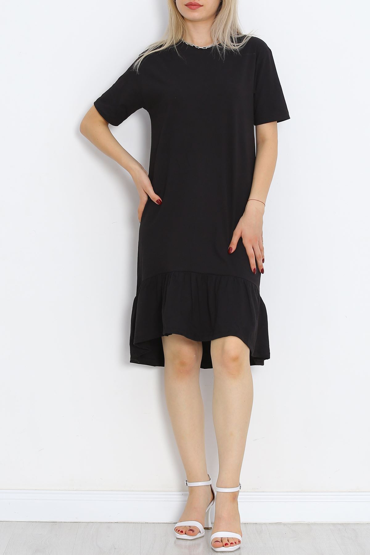 Ruffled Dress Black - 15868.1567.