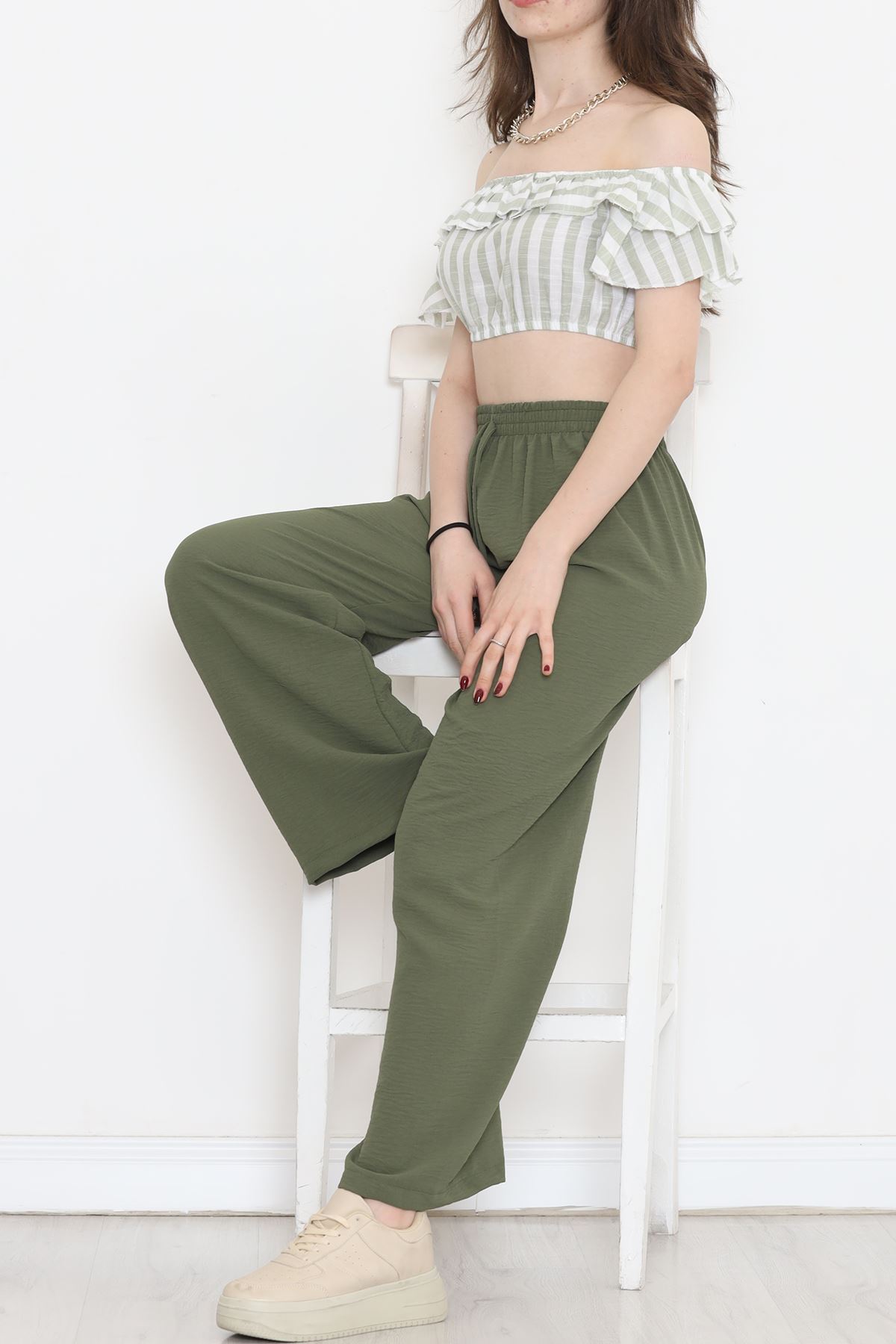 Striped Crop Blouse Hakibeyaz - 18426.631.