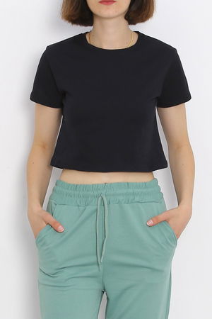 Crew Neck Crop T-shirt Black - 18962.1247.