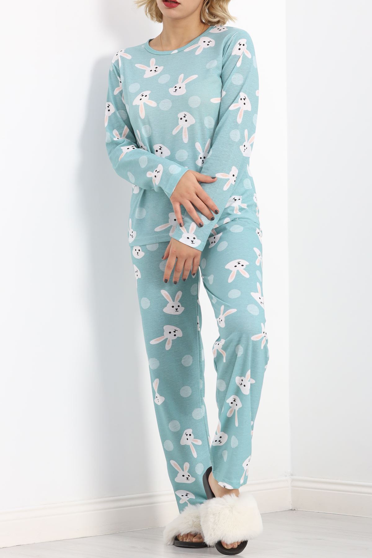 Alt Üst Aynı Rotasyon Pijama Takımı Mint - 788.1287.