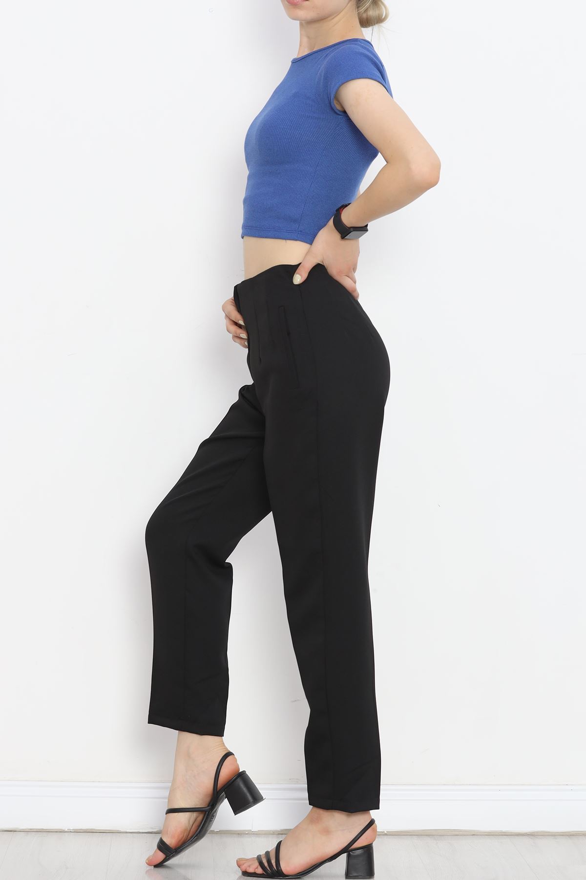 Double Trousers with Waist Cuffs Black - 20647.683.