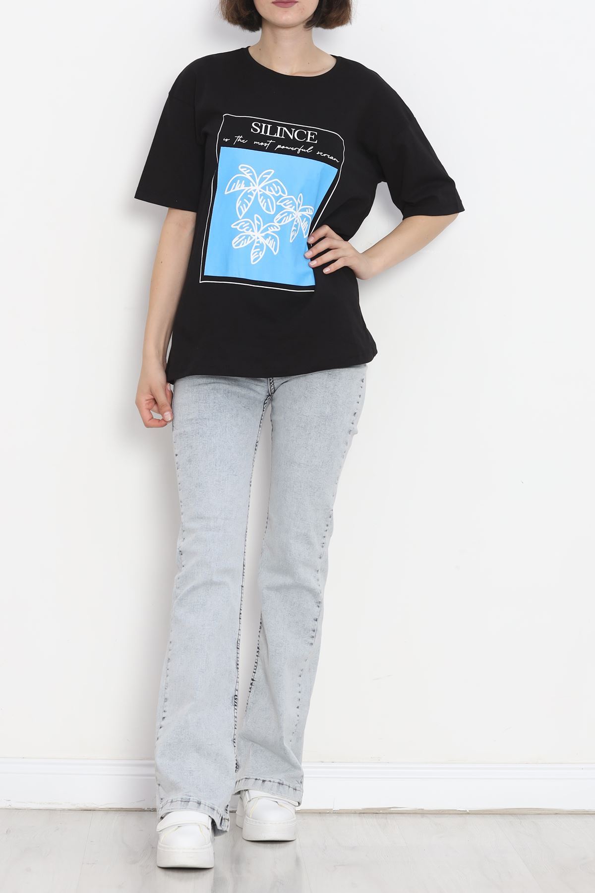 Printed Crew Neck T-shirt Black - 16520.1567.