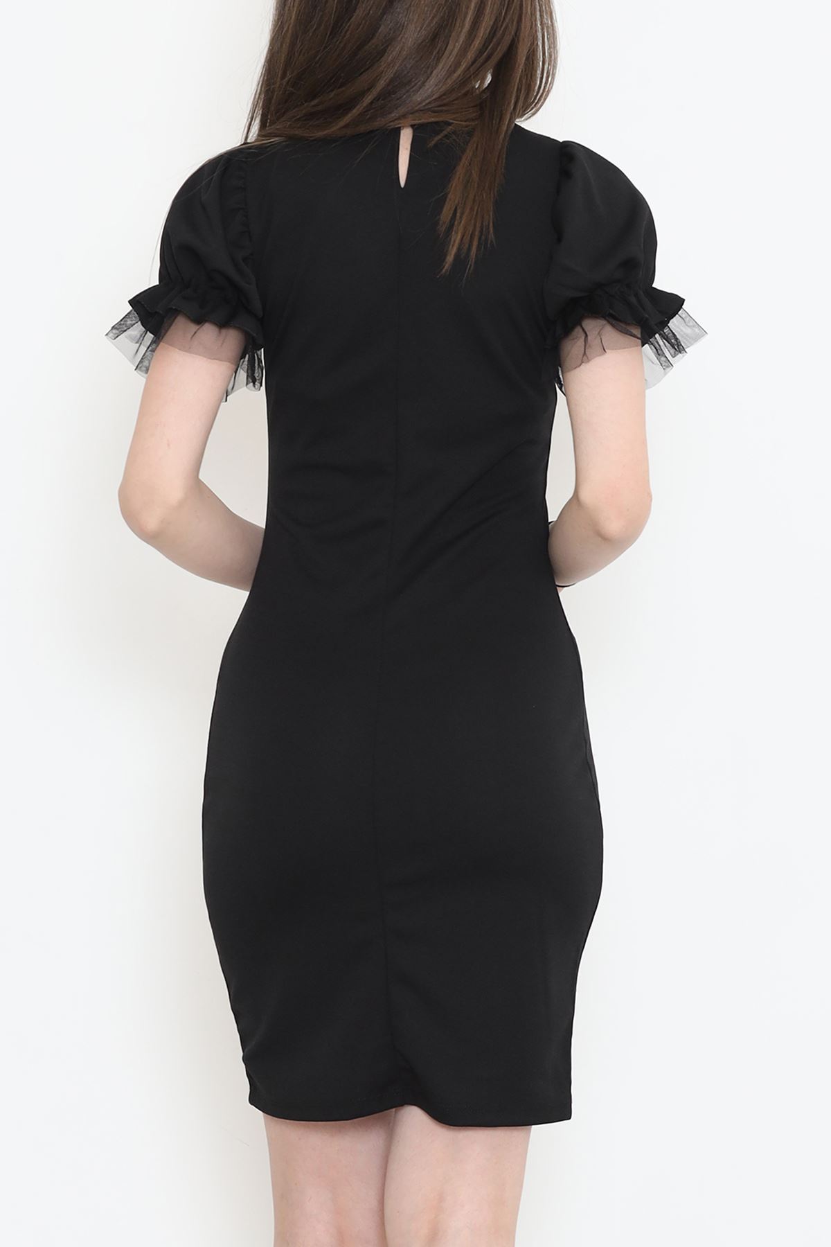 Tulle Detailed Dress Black - 11030.631.