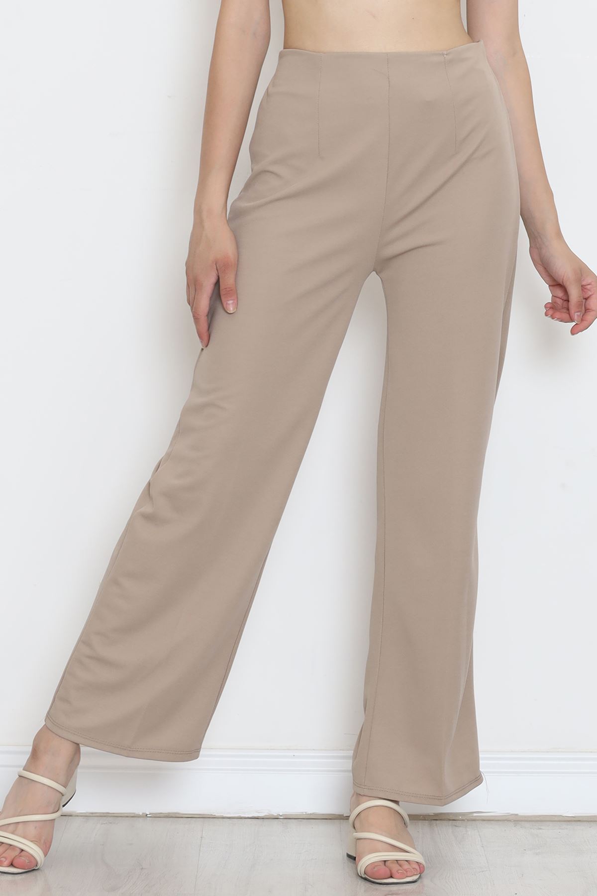 Crepe Palazzo Pants Stone - 18554.1778.