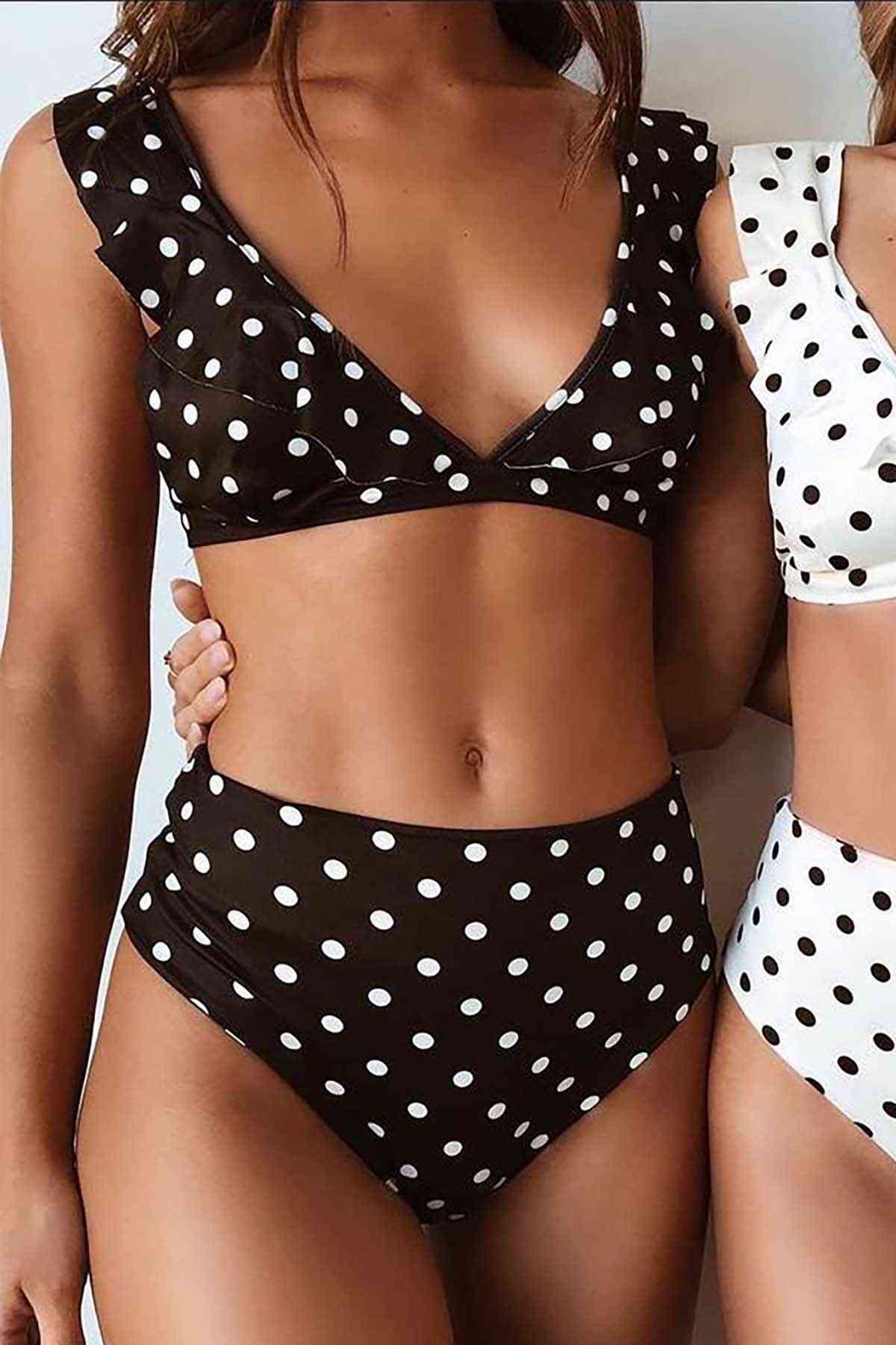 Polka Dot Bikini Set Black - 10060.1834.