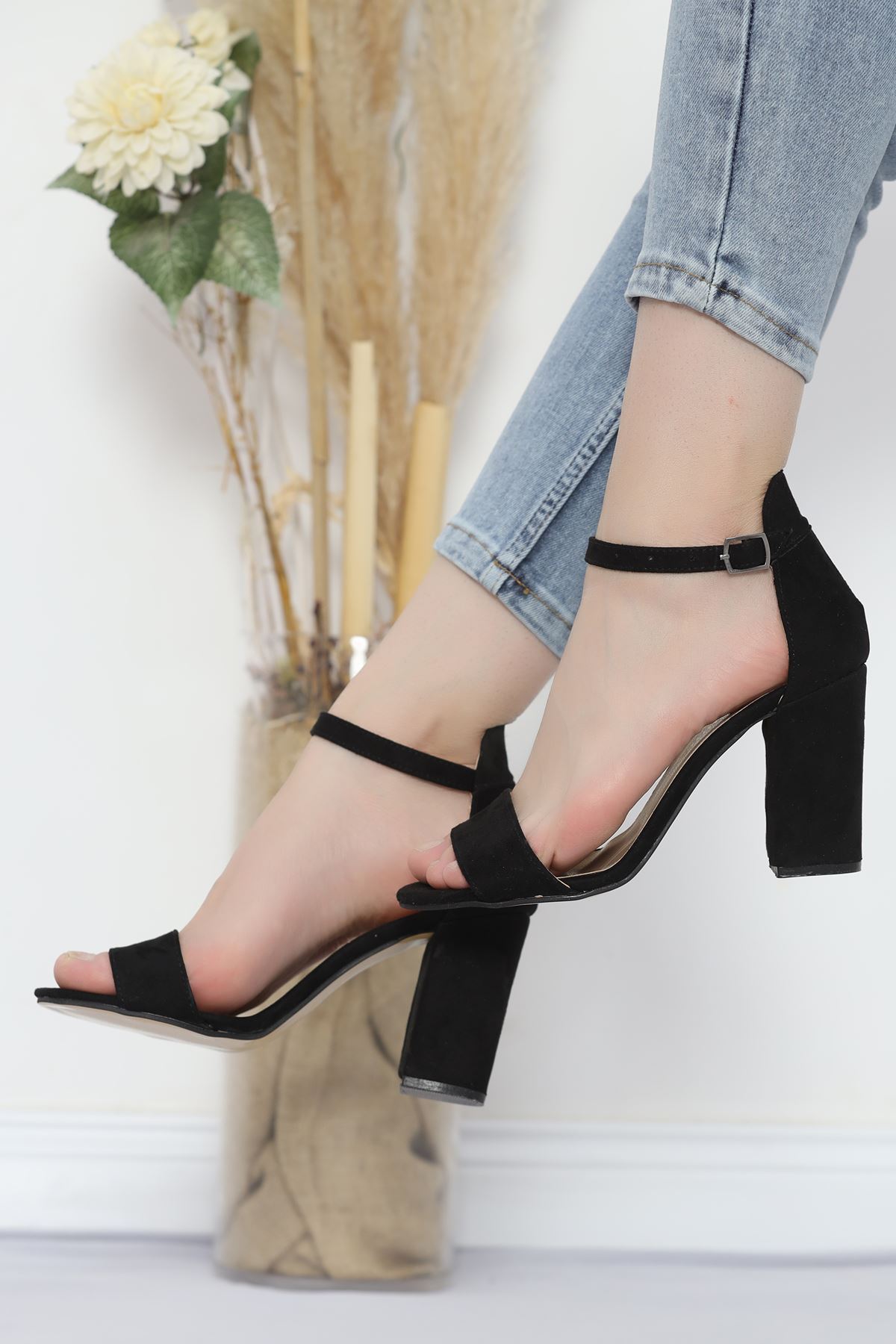 9 Cm Heeled Shoes Suede Black - 3902.264.