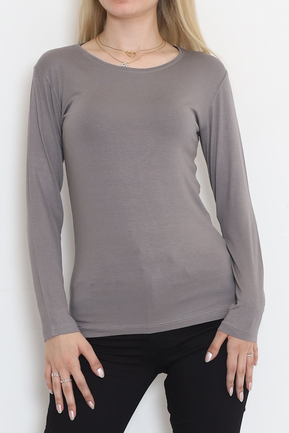 Long Sleeve Viscose Body Gray - 18551.1778.