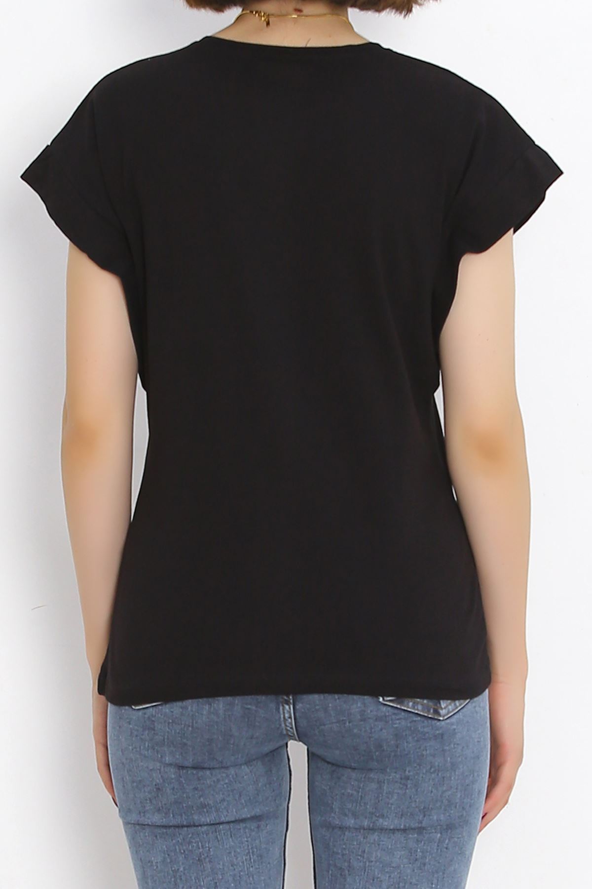 Single Jersey Double Sleeve T-Shirt Black - 15875.1567.