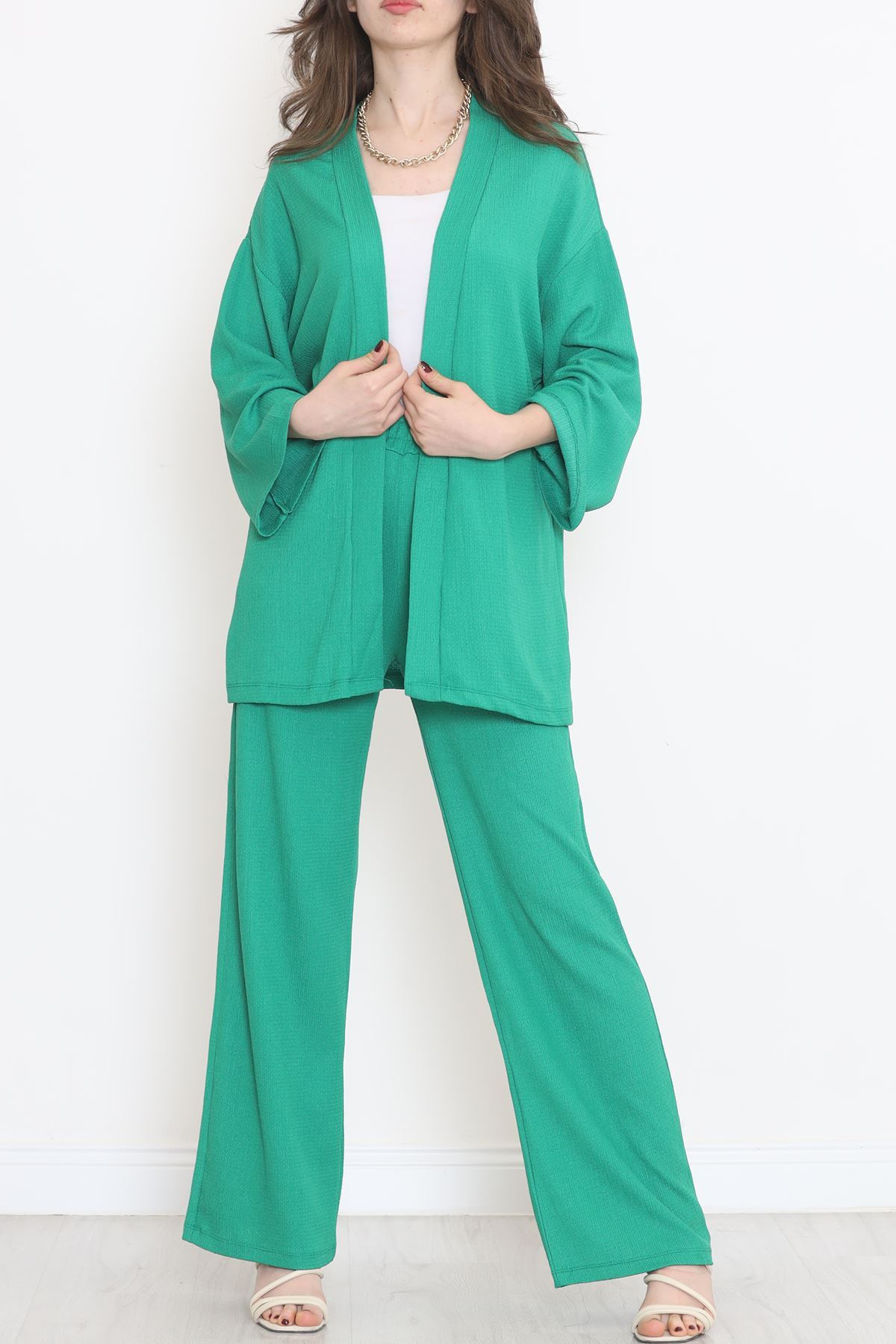 Long Kimono Suit Green - 722.1247.