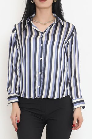 Striped Satin Shirt Morbeige - 909.1247.