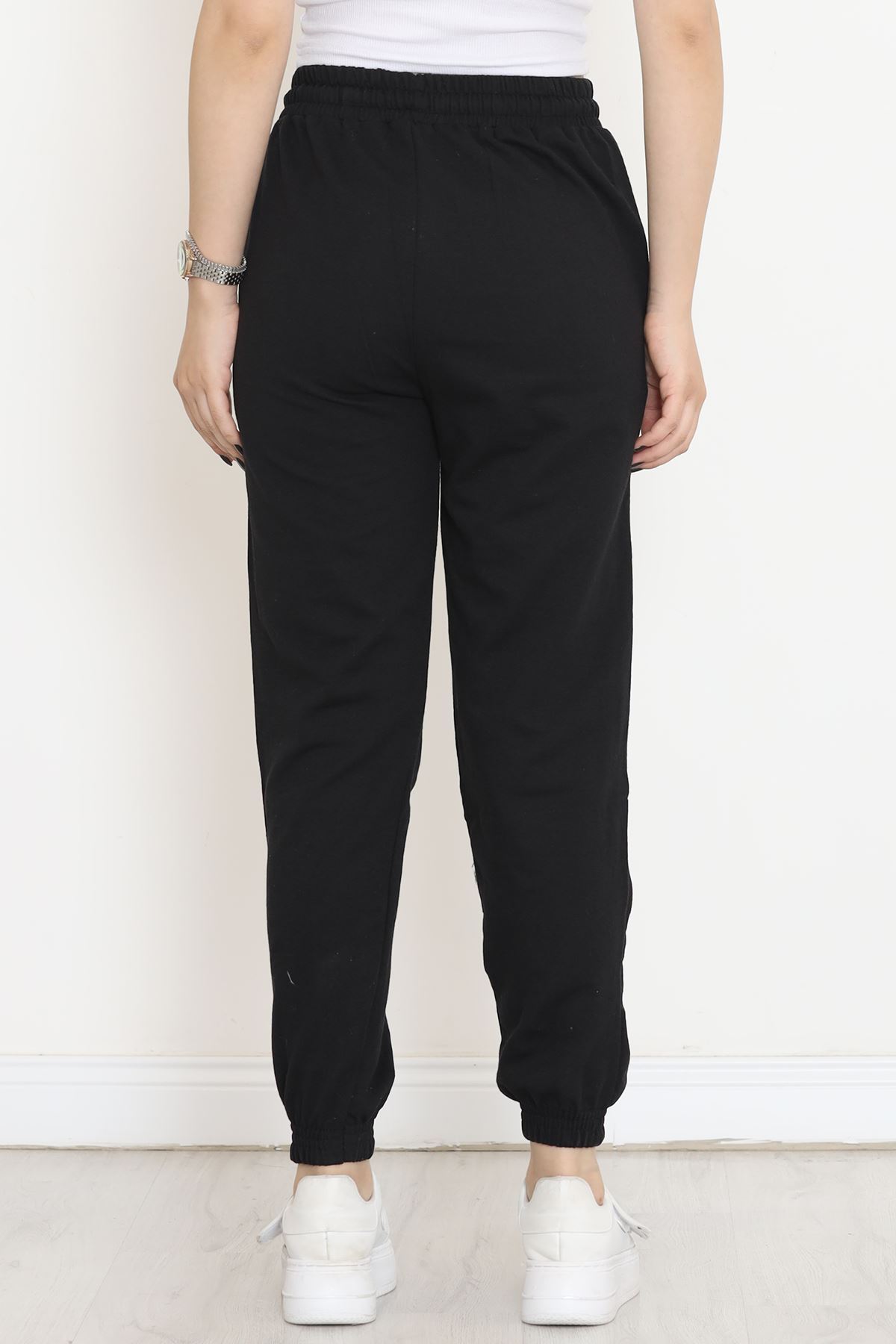 Sweatpants with Elasticized Cuffs Black - 15912.1778.