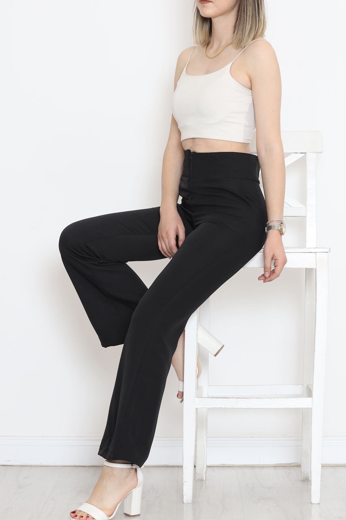 Double Leg Trousers Black - 726.1247.