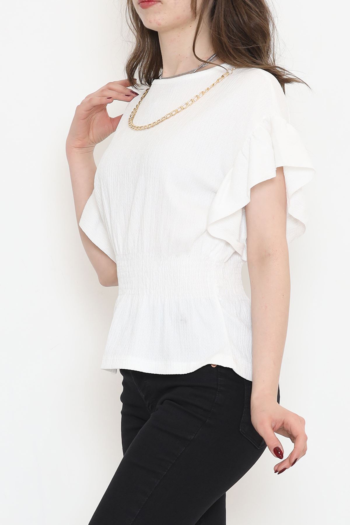 Collar Chain Blouse White - 2493.555.