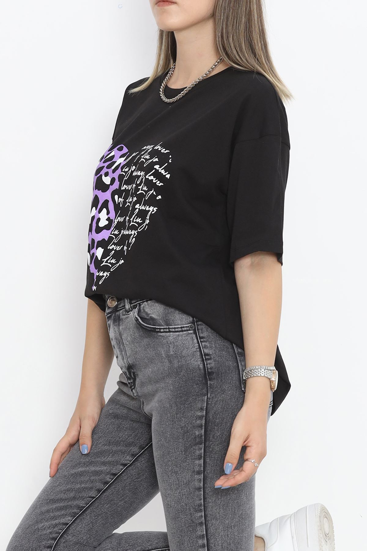 Printed Crew Neck T-shirt Black - 16518.1567.