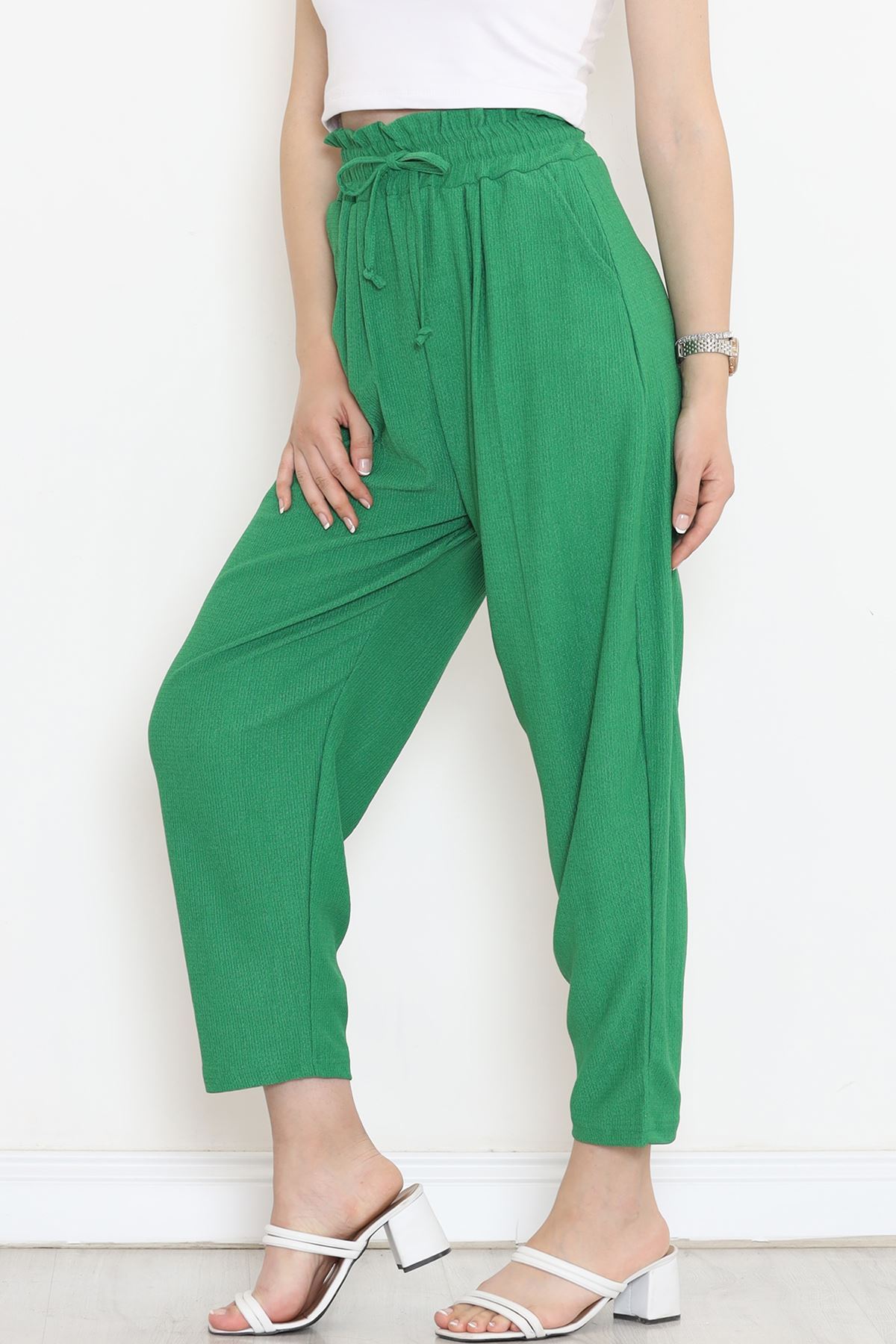 Elastic Waist Pants Green - 10534.1059.