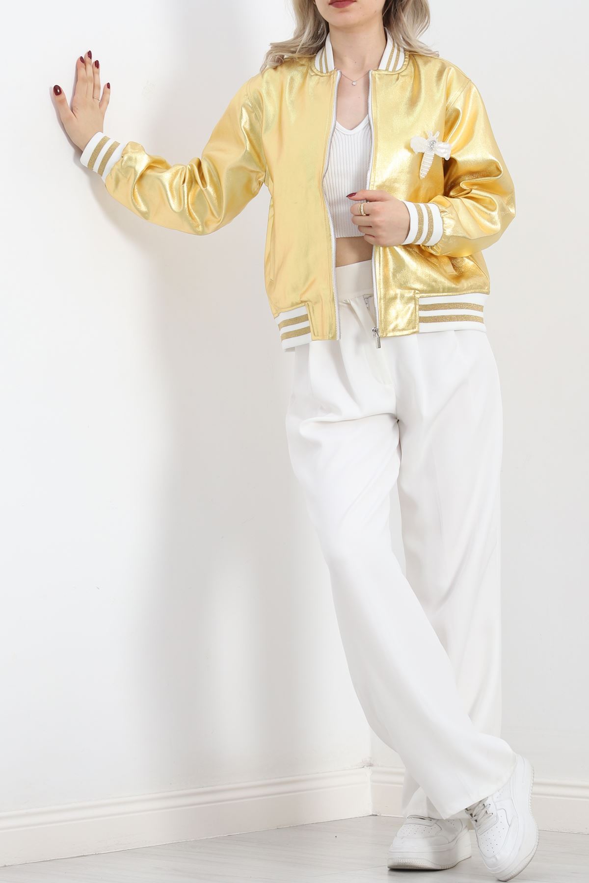 Varak Bomber Ceket Gold - 2614.1367.