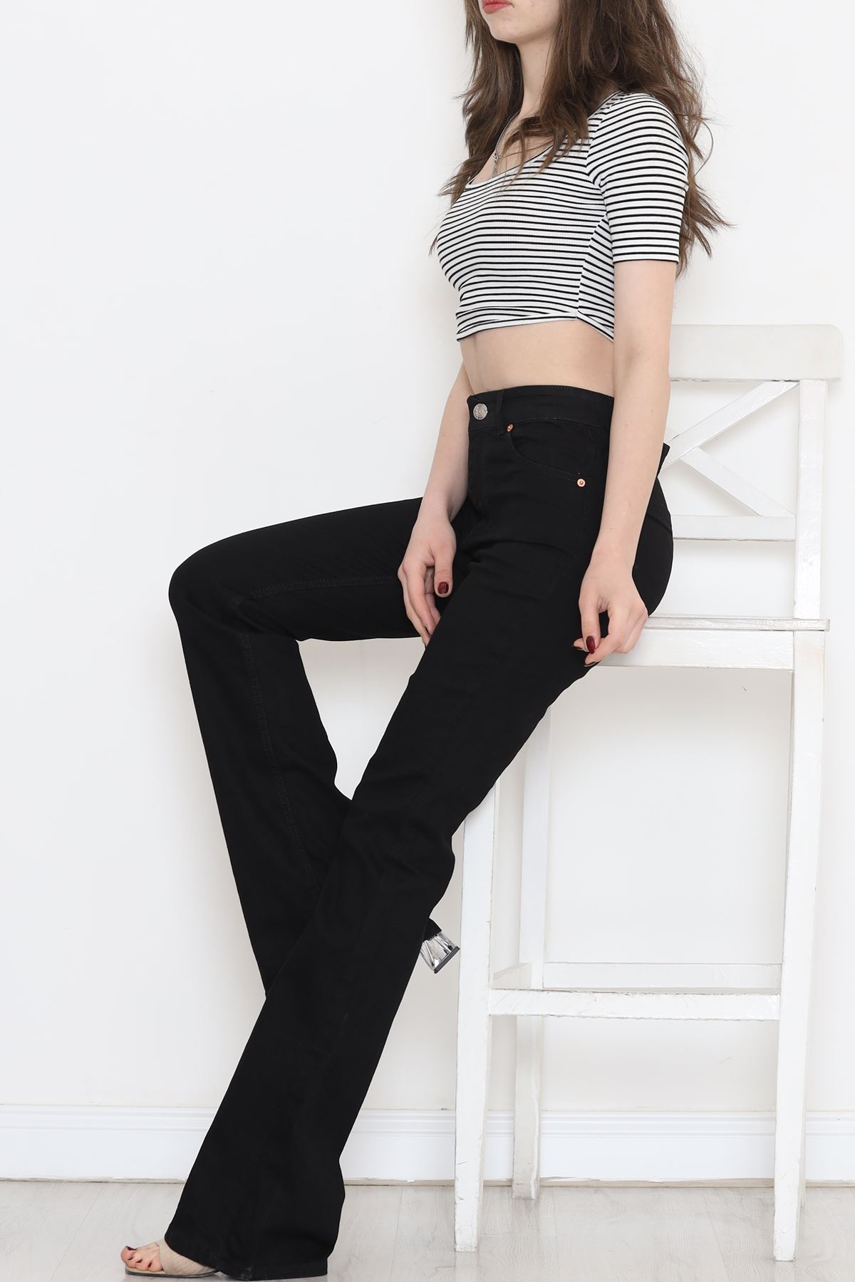 Flared Fade-Free Jeans Black - 1248.1431.