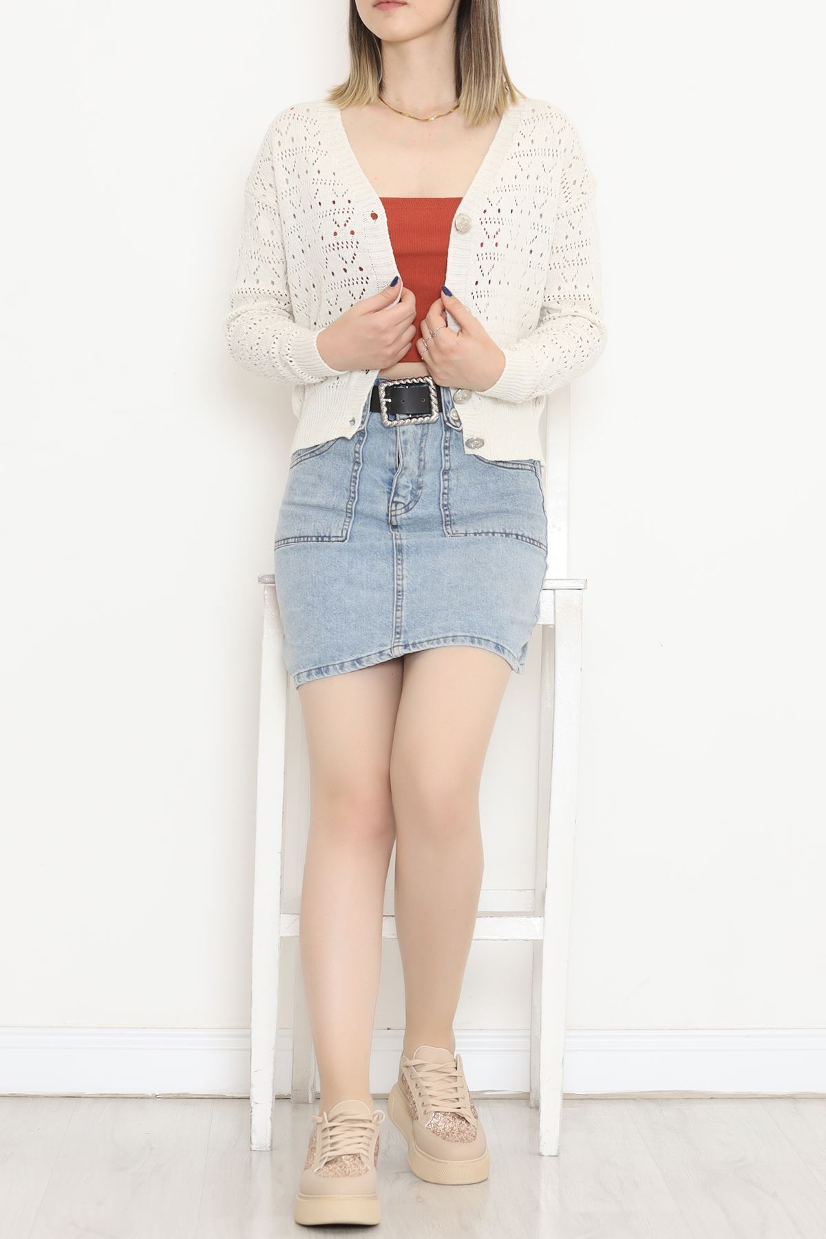 Buttoned Cardigan Cream - 18563.1247.