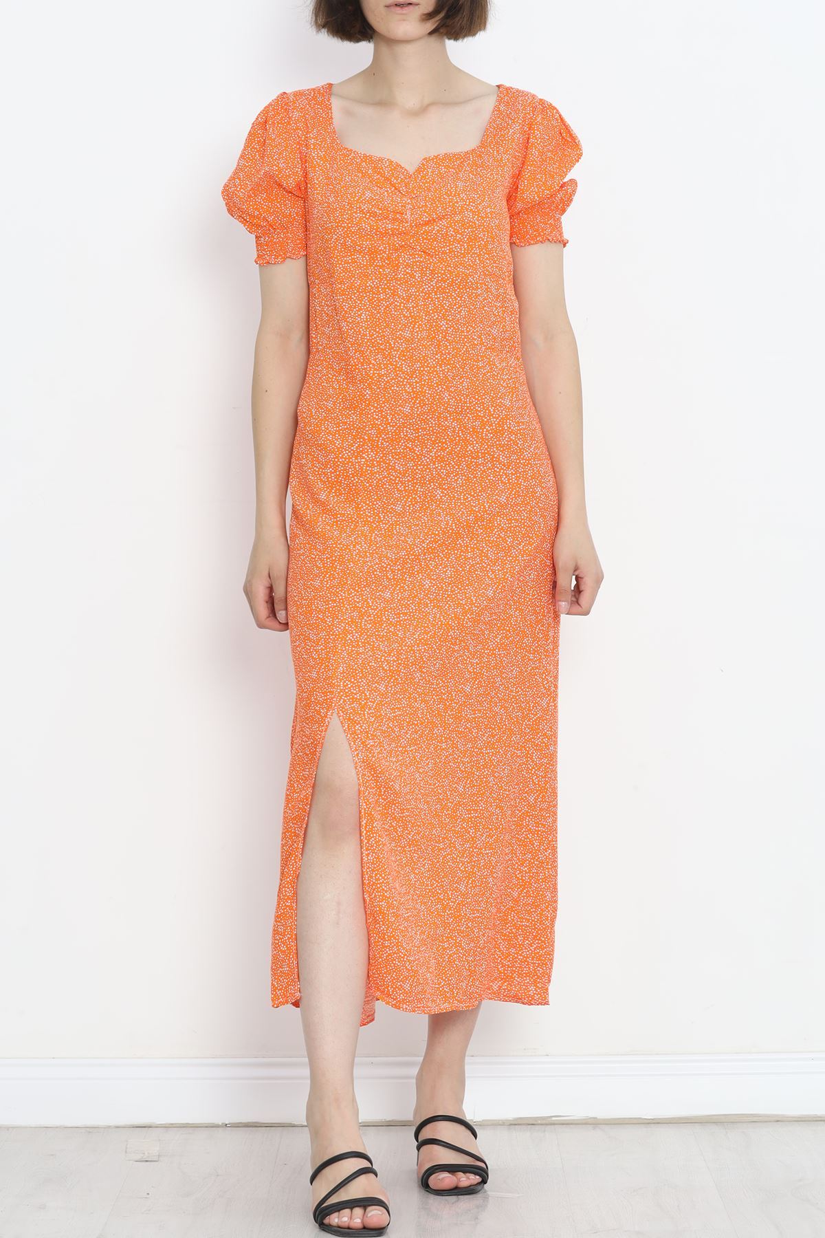 Kiss Neck Dress Orange - 696.1247.