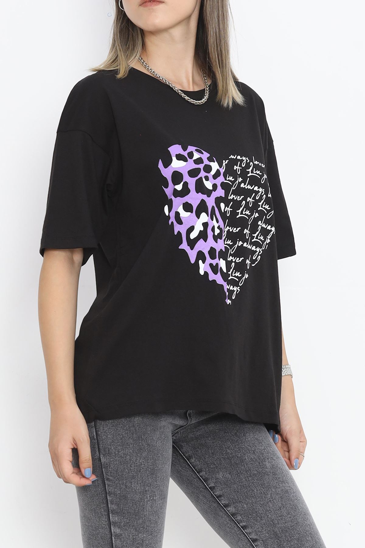 Printed Crew Neck T-shirt Black - 16518.1567.