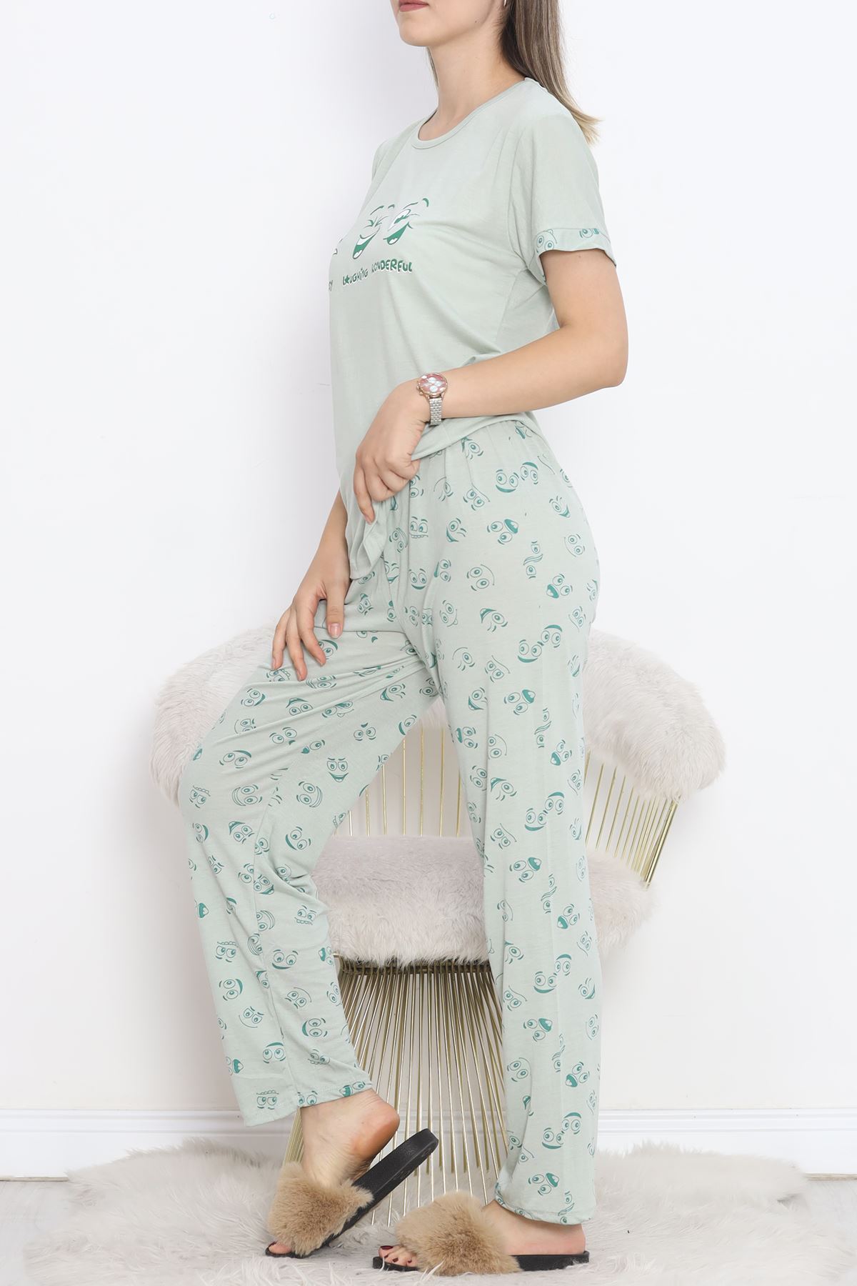 Poliviskon Crew-Neck Pajama Set Koyumint1 - 301.1287.