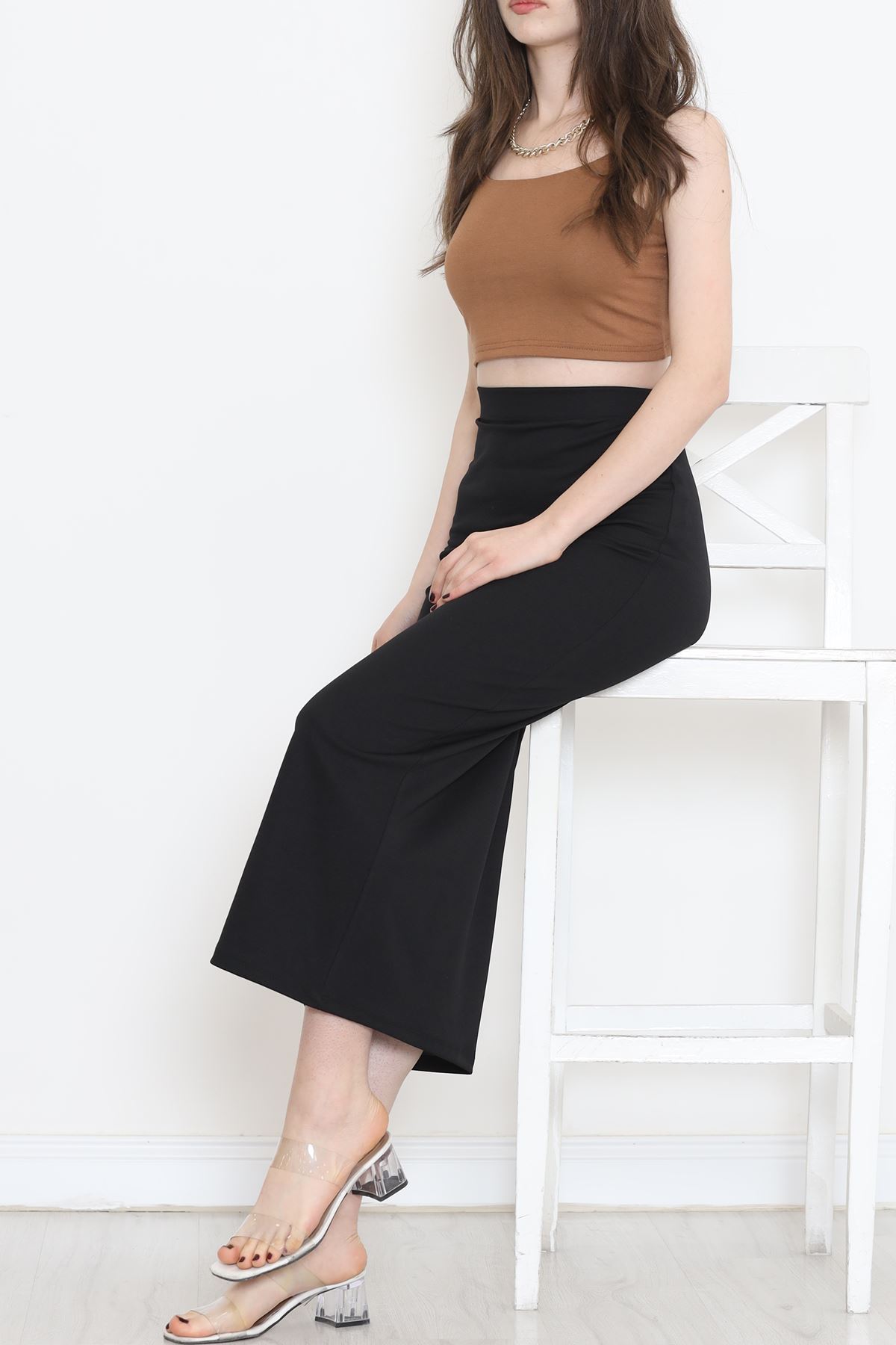 Scuba Fabric Pencil Skirt Black - 20253.1778.