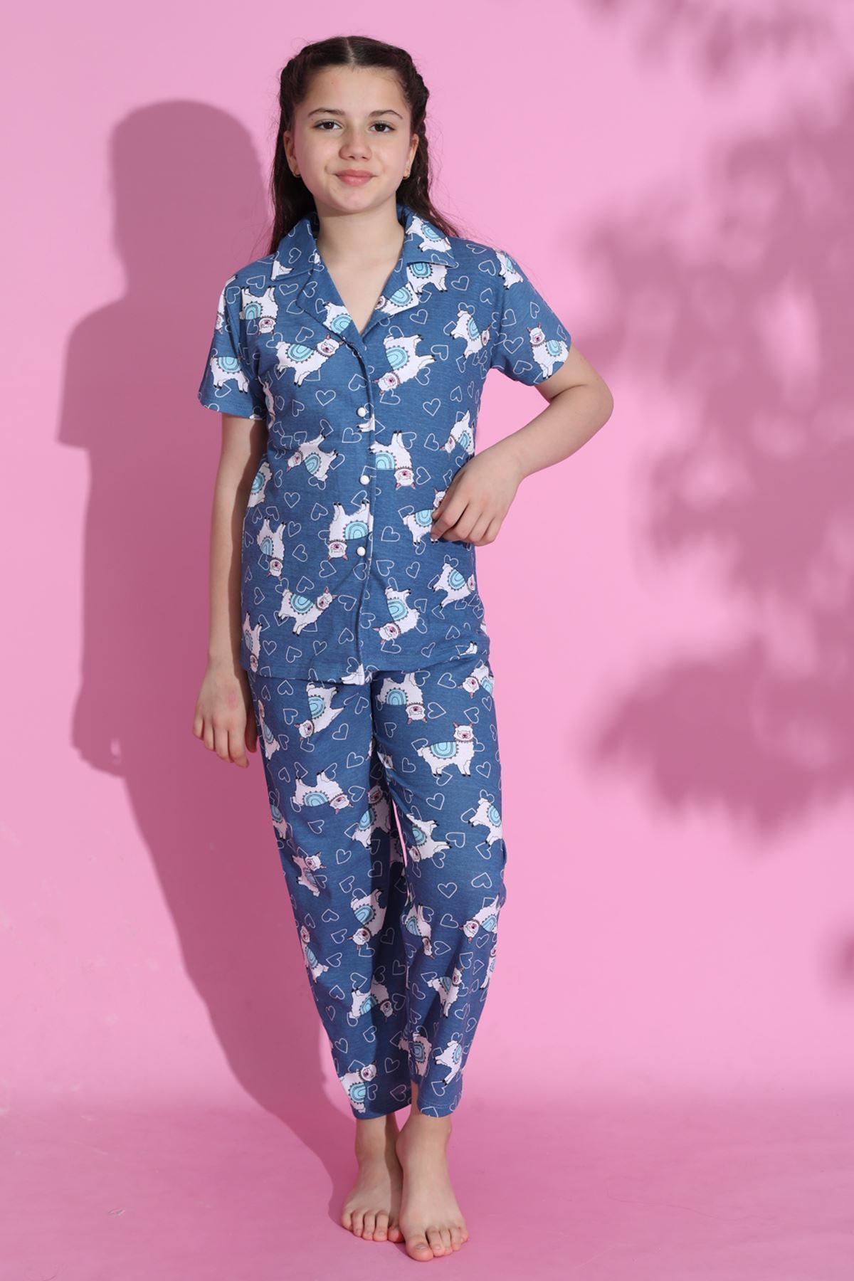 4-13 Age Children's Pajama Set Dark Blue - 403.1287.