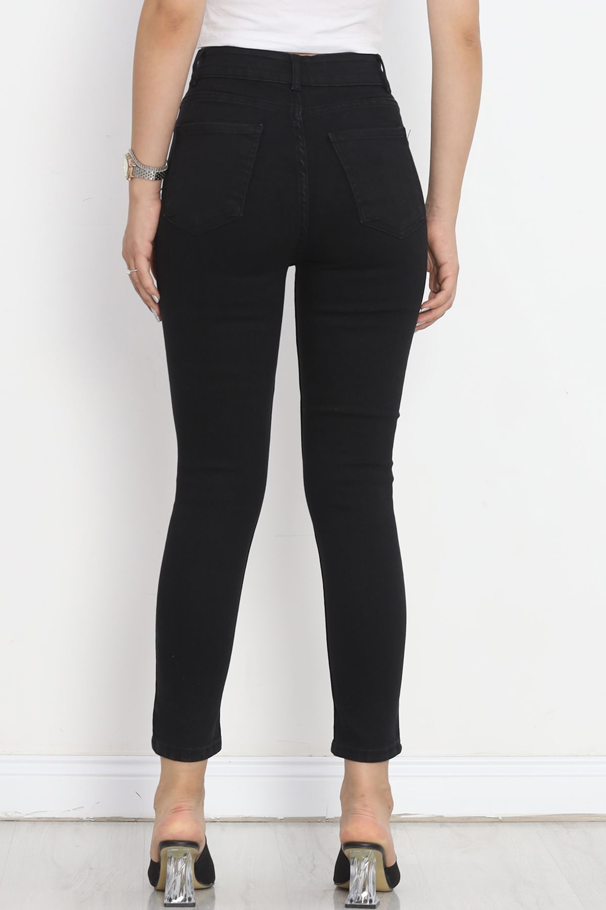 Narrow Leg Lycra Jeans Black1 - 18683.1431.