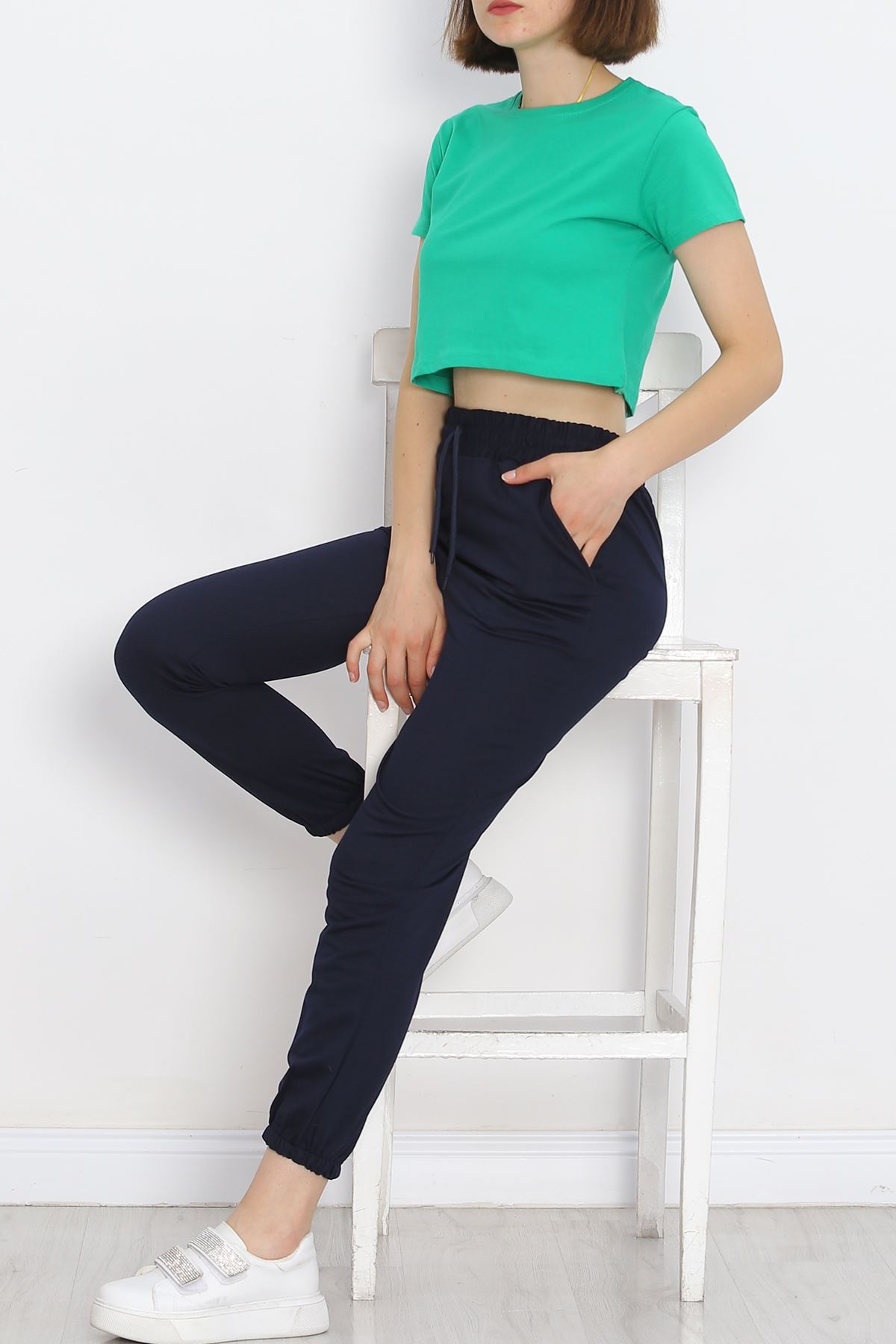 Slim Leg Sweatpants Navy Blue - 18960.1431.