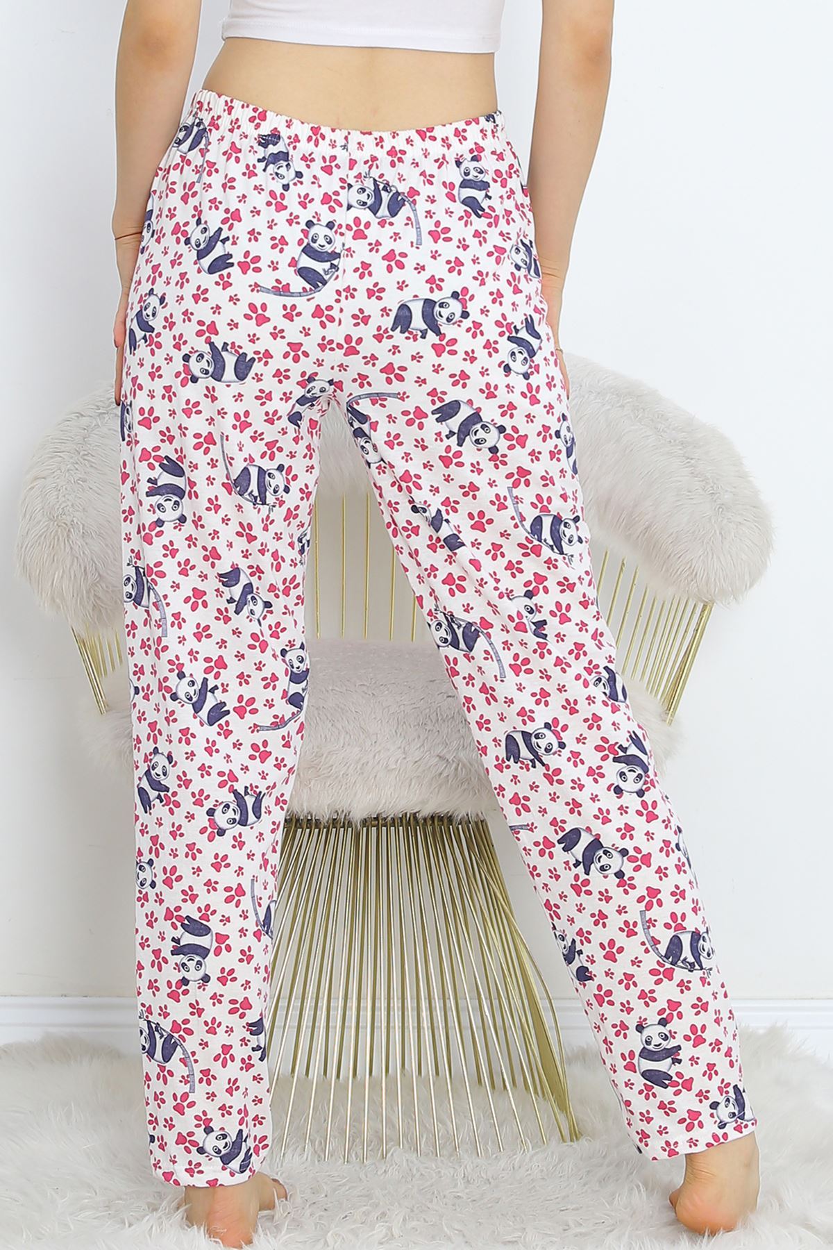 Pajama bottoms in white and pink - 11549.1048.