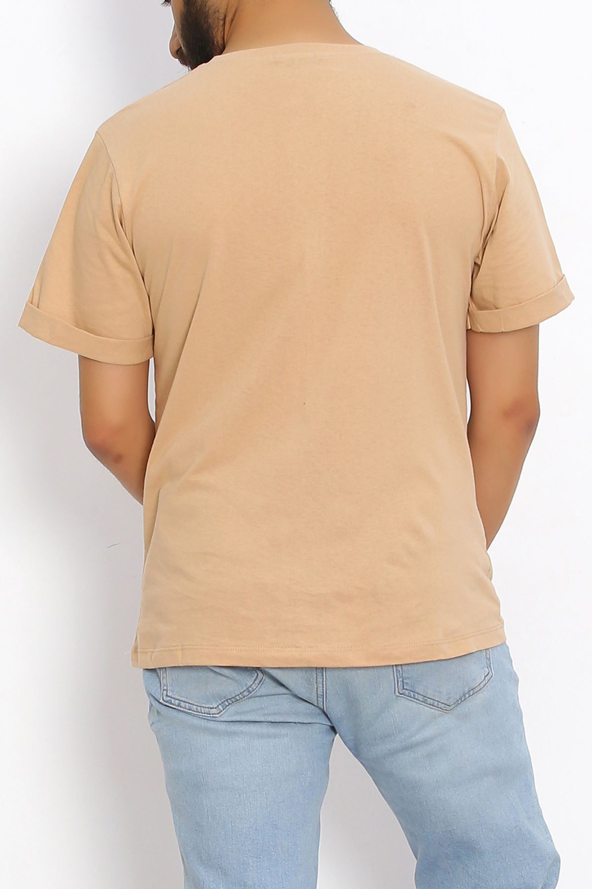 Men's T-shirt with Pockets Mink - 20029.1567.