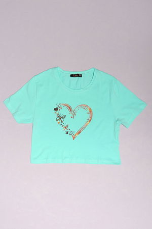 10-16 Years Printed Kids T-Shirt Mint - 17793.1567.