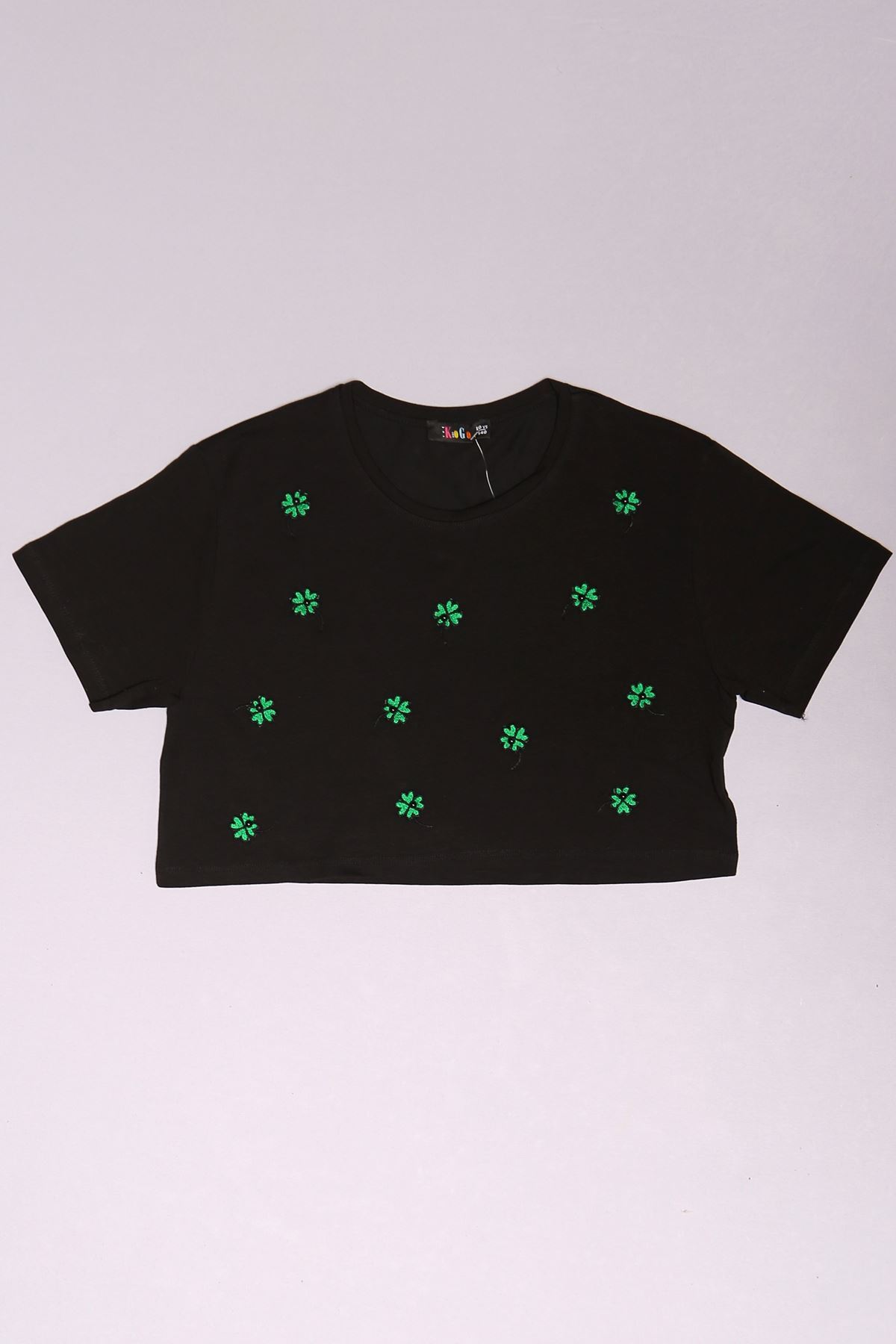 10-16 Years Embroidered Kids T-Shirt Black - 17790.1567.