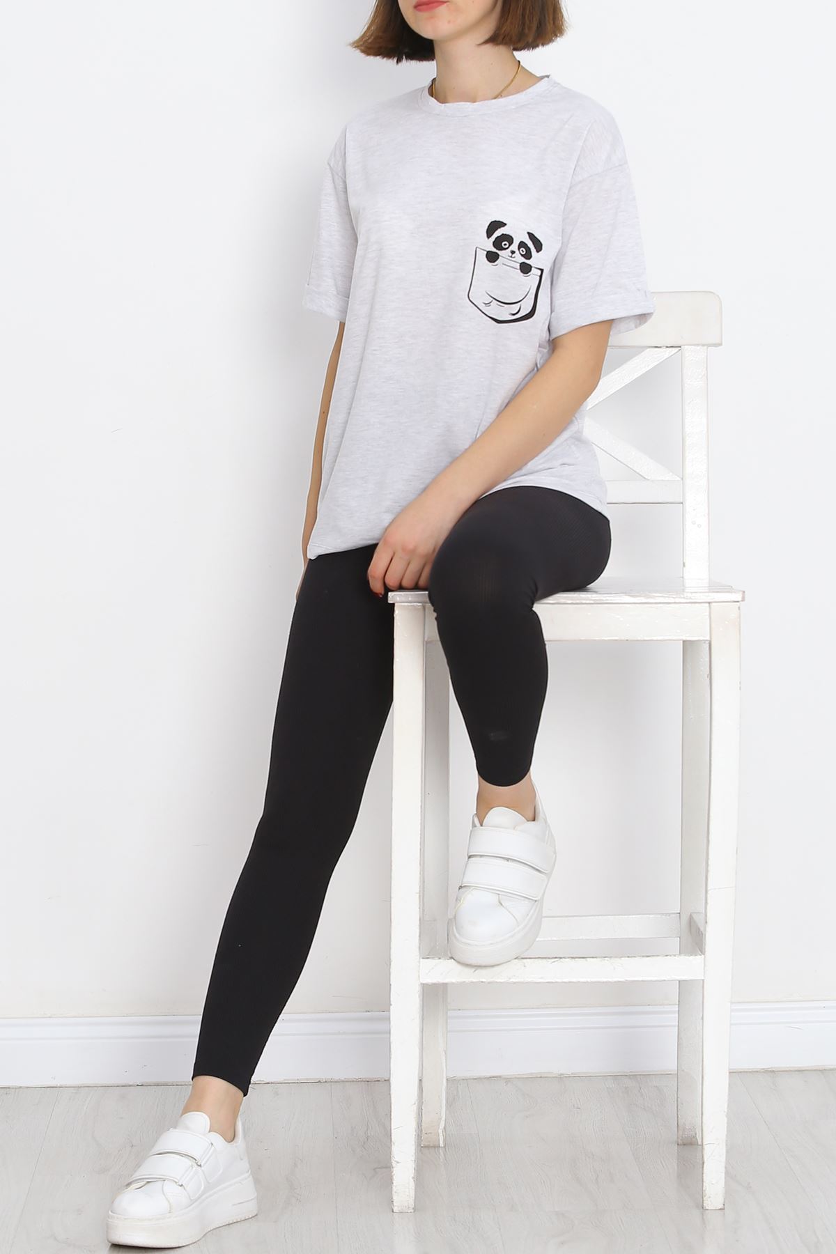 Pocket Printed T-shirt Gray - 16530.1567.