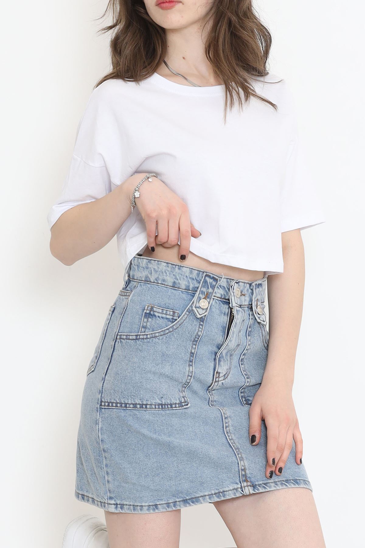 Single Jersey Crop T-shirt White - 1111.1567.