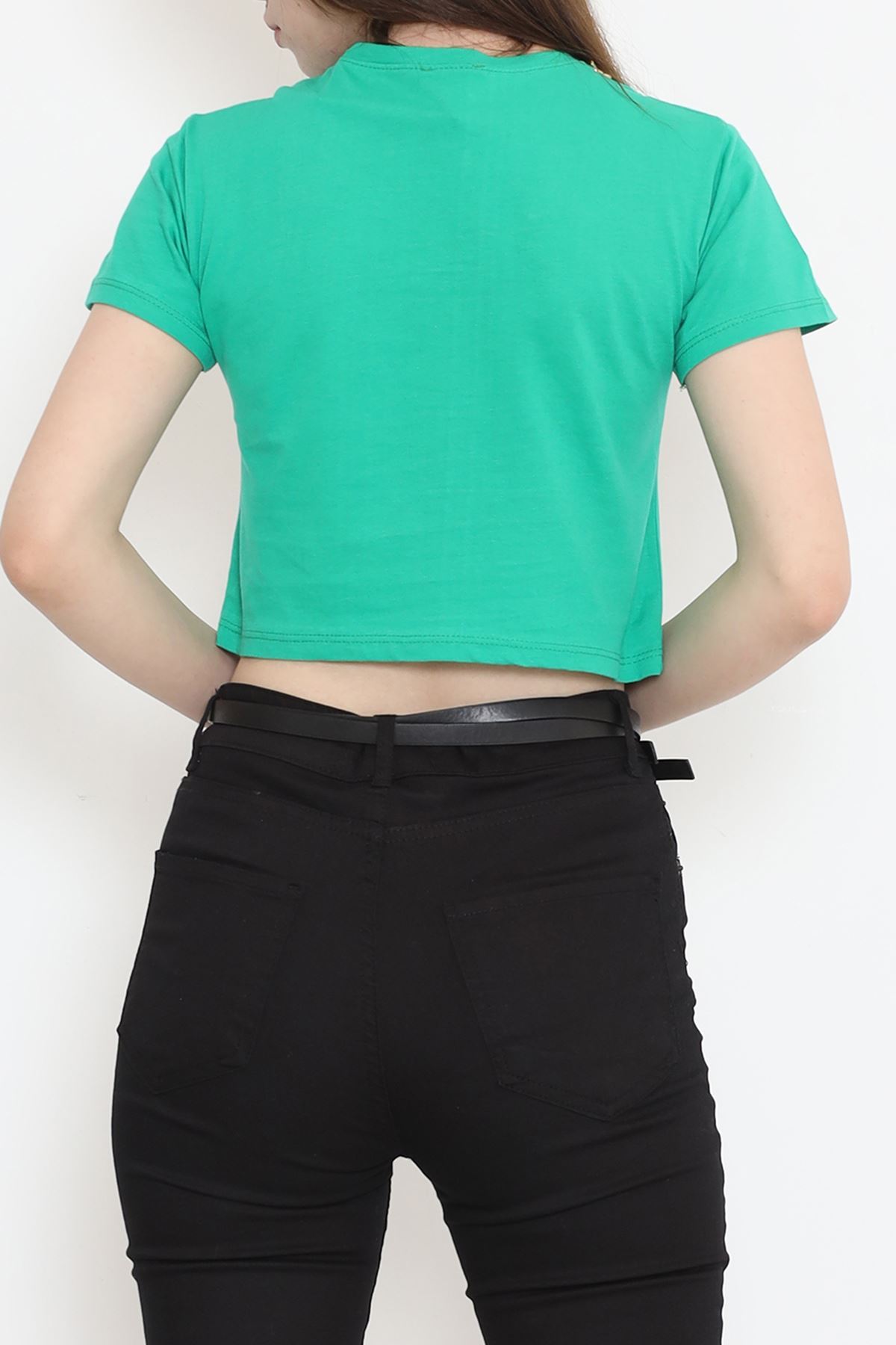 Chain Crop T-shirt Green - 673.1247.