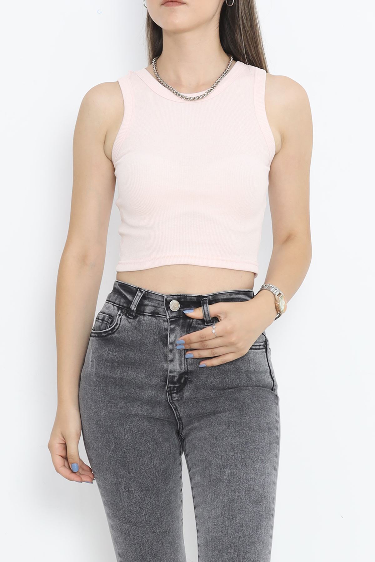 Crew Neck Tank Top Pink - 18600.1723.