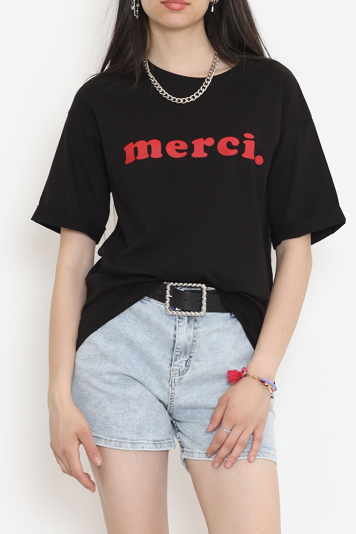 Printed Double Sleeve T-Shirt Black - 16536.1567.